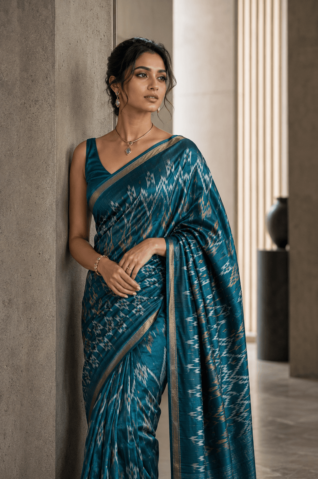 Ikat Silk Drape